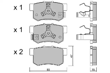 Тормозные колодки AISIN для HONDA ACCORD VIII универсал (CW) 2.2 i-DTEC (CW3)